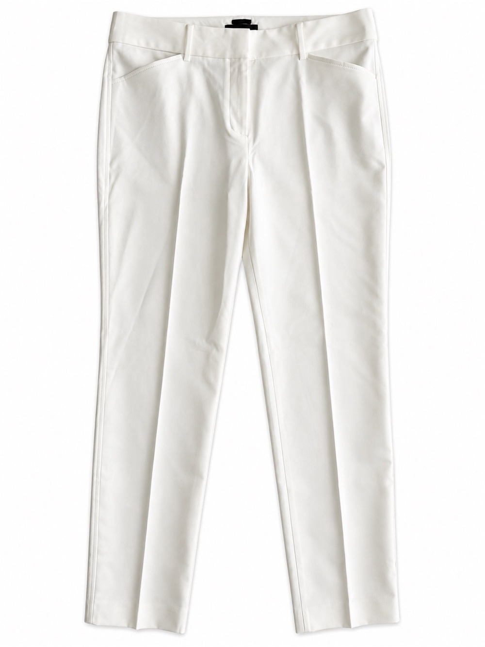 Talbots Hampshire Ankle Pants Tailored Stretch Workwear White Size 12